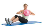PILATES SOFT BALL 26CM - roza - Slika 4