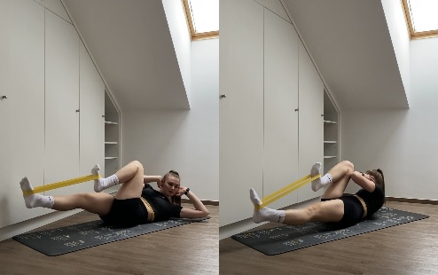 knee to elbow crunches