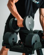 Podesiva bučica MOTIOX PRO 2-24 kg - Adjustable Dumbbell - CRNA - Slika 5