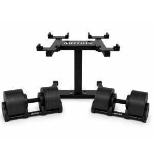 Podesive bučice MOTIOX PRO 2-32 kg + Stalak (Crna)
