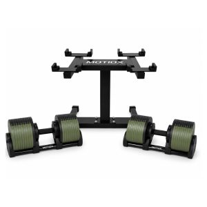 Podesive bučice MOTIOX PRO 2-32 kg + Stalak (Zelena)